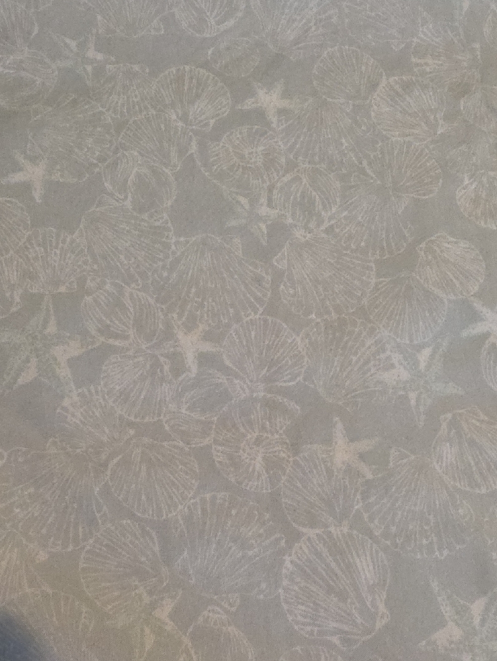 Croft & Barrow Queen Size Sheet Set Light Blue With White Sea Shell Design EUC